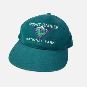Mount Rainier National Park Embroidered Baseball Hat Cap Strapback Vintage